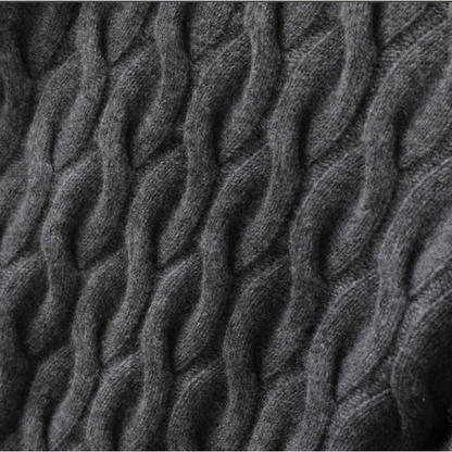 Men's Cable Knit Crewneck Sweater Warm Winter