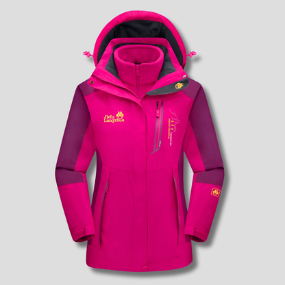3-In-1 Waterproof Ski Jacket Insulated Winter Coat