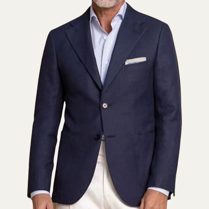 Men's 2 Piece Navy Blue Suit Slim Fit Single Breasted