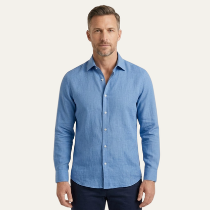 Men's Linen Shirt Lightweight Beige