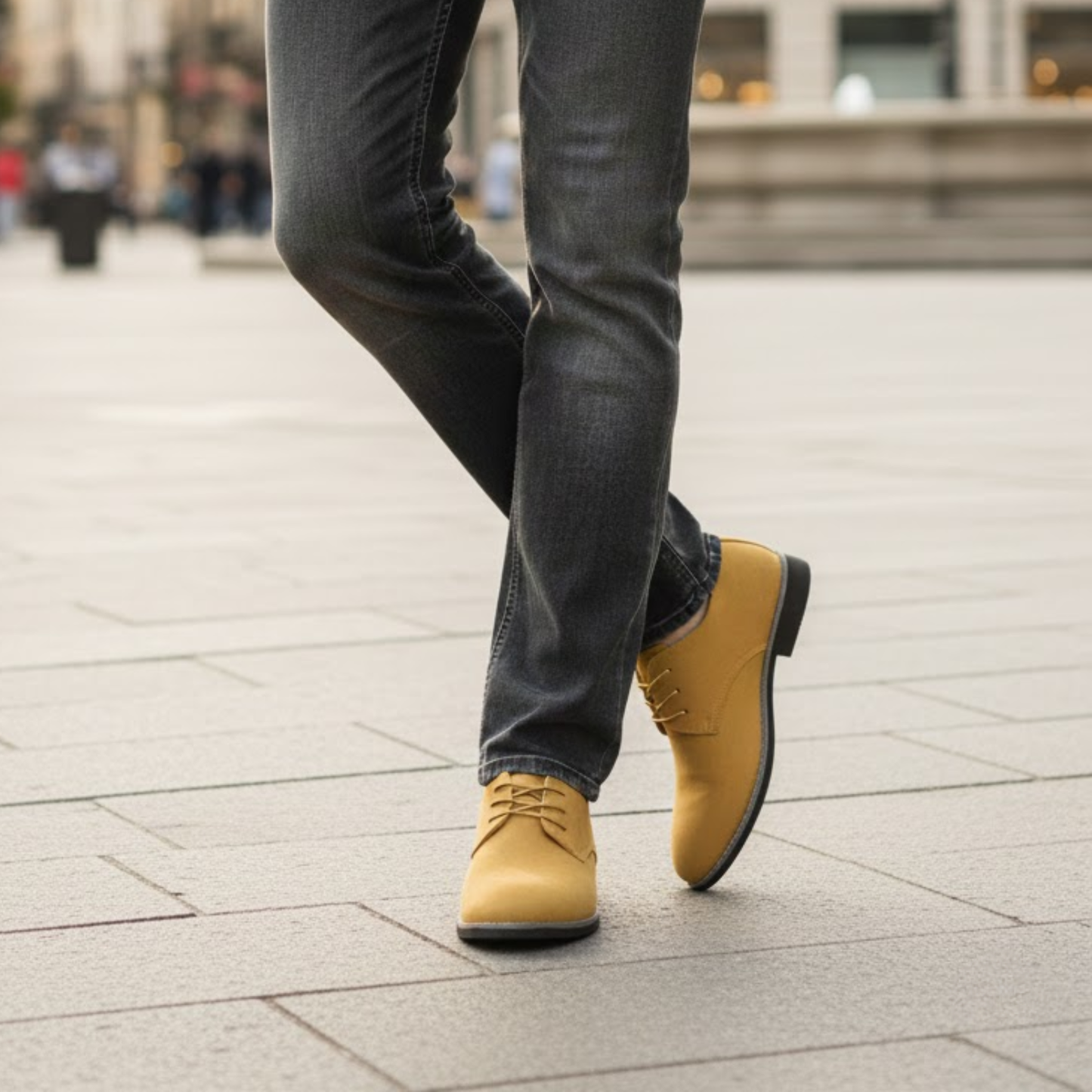 Relaxed Fit Mens Frosty Leather Shoes Grip Sole