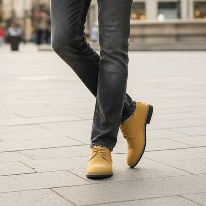 Relaxed Fit Mens Frosty Leather Shoes Grip Sole