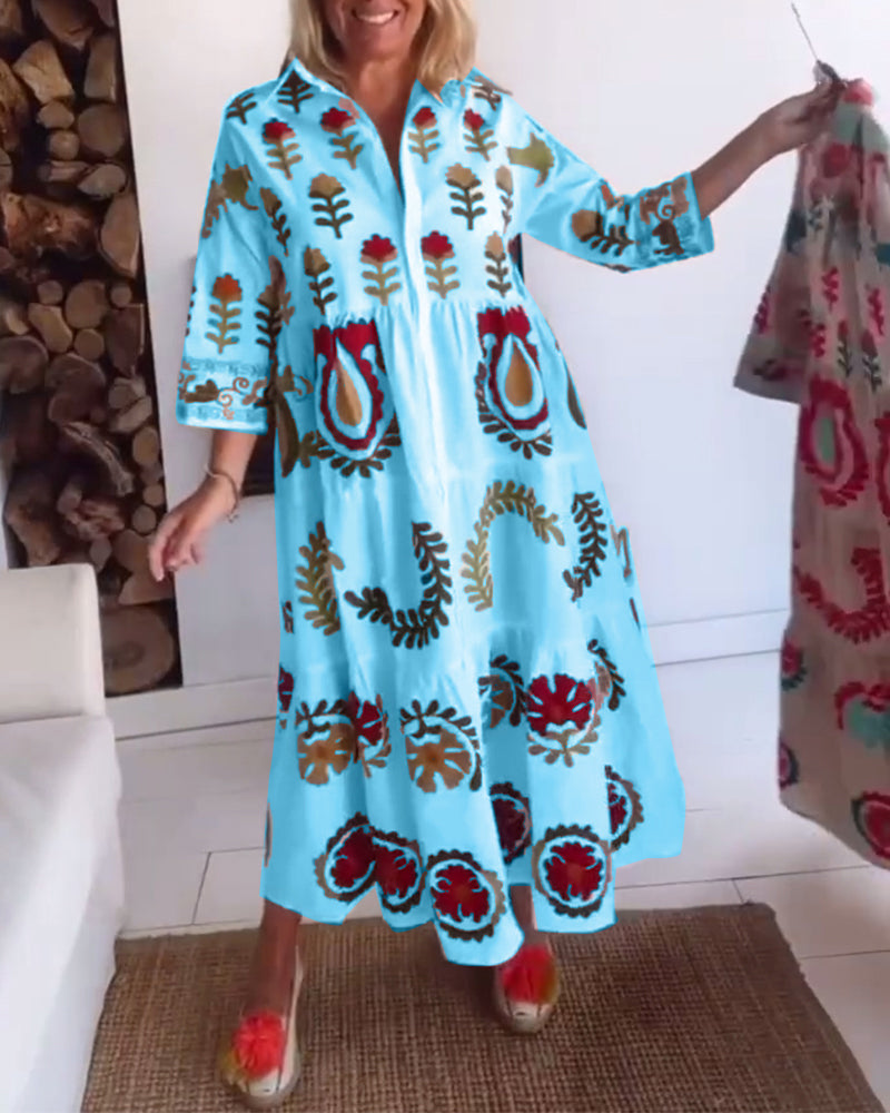 Colorful Patterned Summer Dress