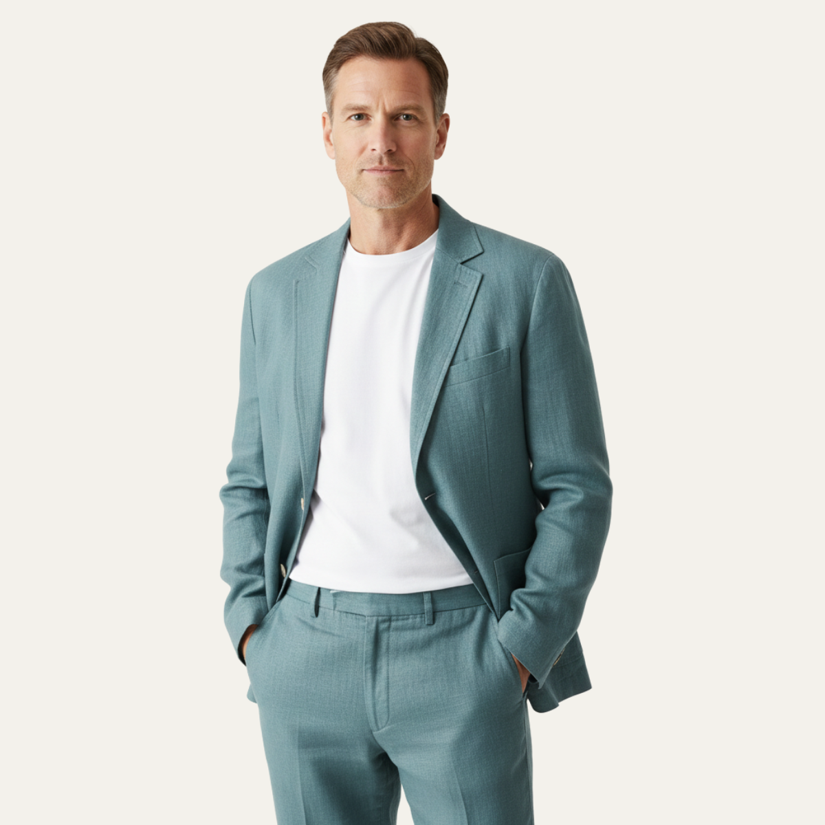 Men's Solid Linen Blazer