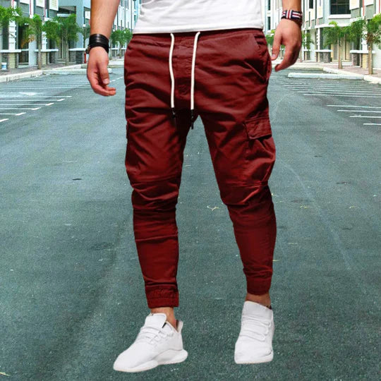 Men's Cargo Pants Flap Pockets Cotton