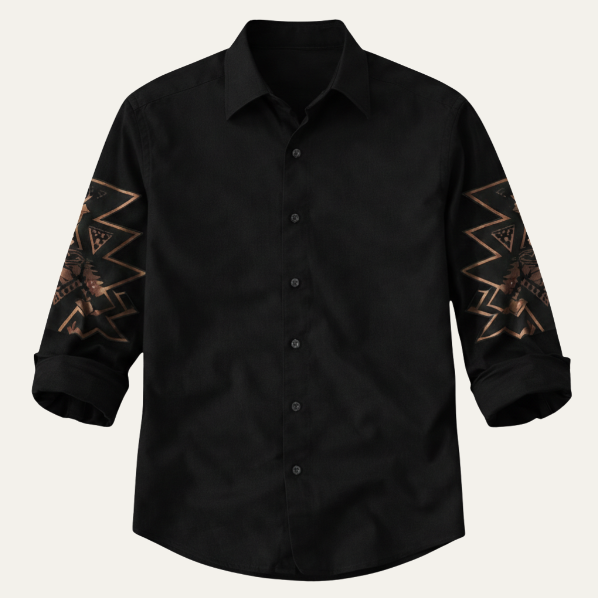 Men's Western Denim Shirt Two Tone Patchwork Blue