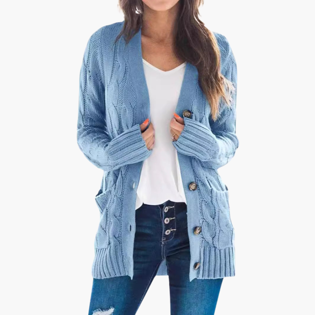 Women's Button Cardigan With Pockets