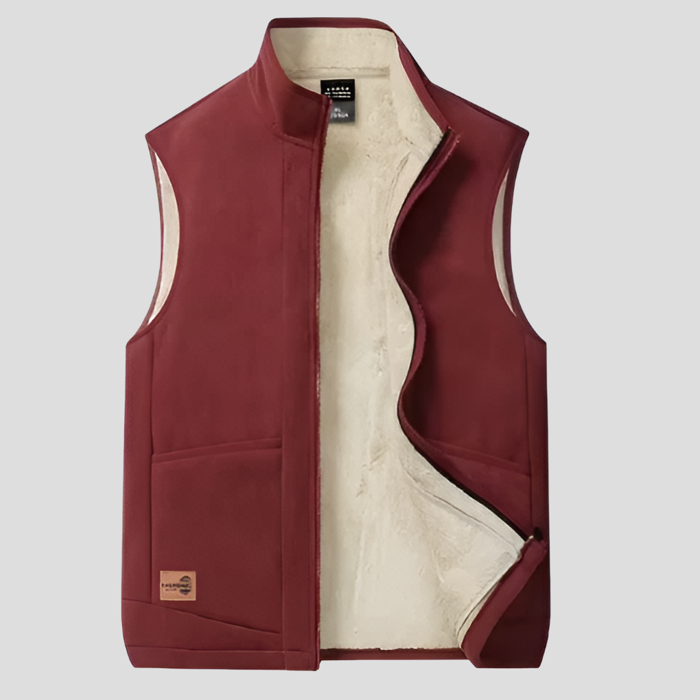 Men's Insulated Winter Vest Warm Fleece Lined
