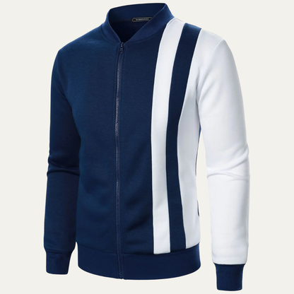 Men's Lightweight Colour Block Zip Up Jacket