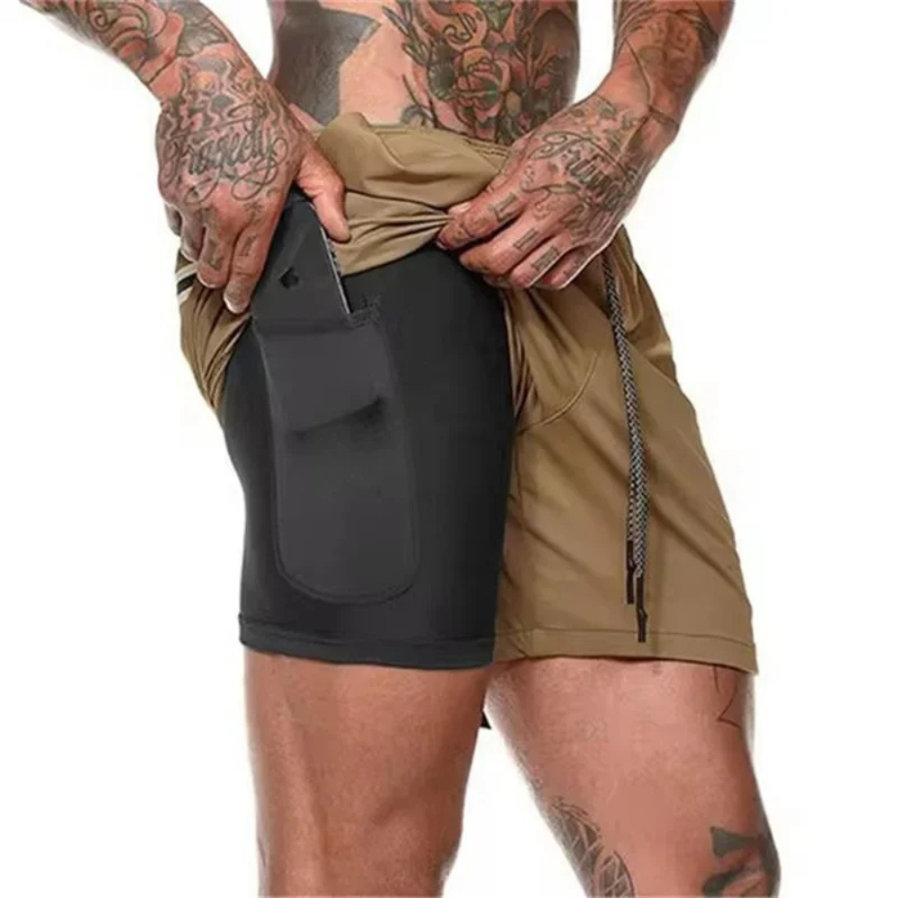 Men's Sport Shorts Athletic 2-In-1