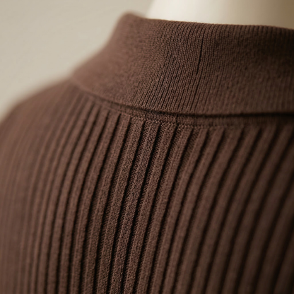 Women’s Long Sleeve Knit Maxi Dress Ribbed Bodycon Button Detail