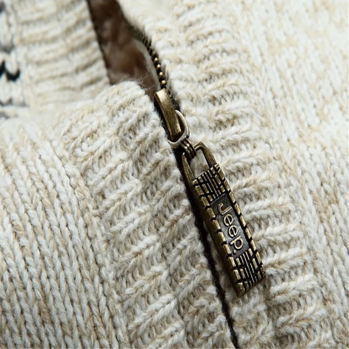 Men's Winter Hooded Knit Jacket Zip Up