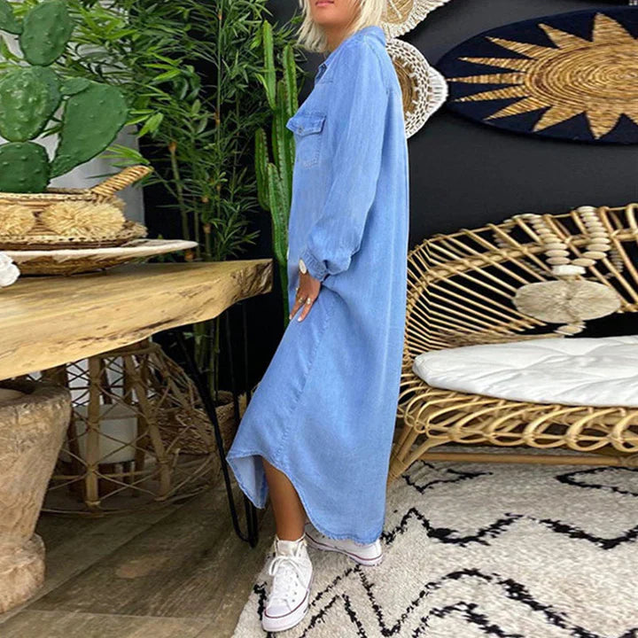 Women's Long Sleeve Denim Dress