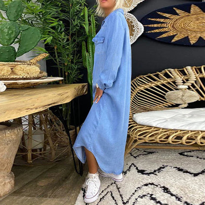 Women's Long Sleeve Denim Dress