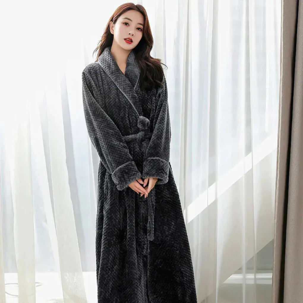 Women's Hooded Bathrobe Plush
