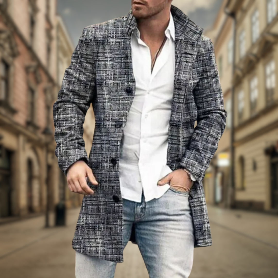 Men's Winter Coat Button Front With Pockets
