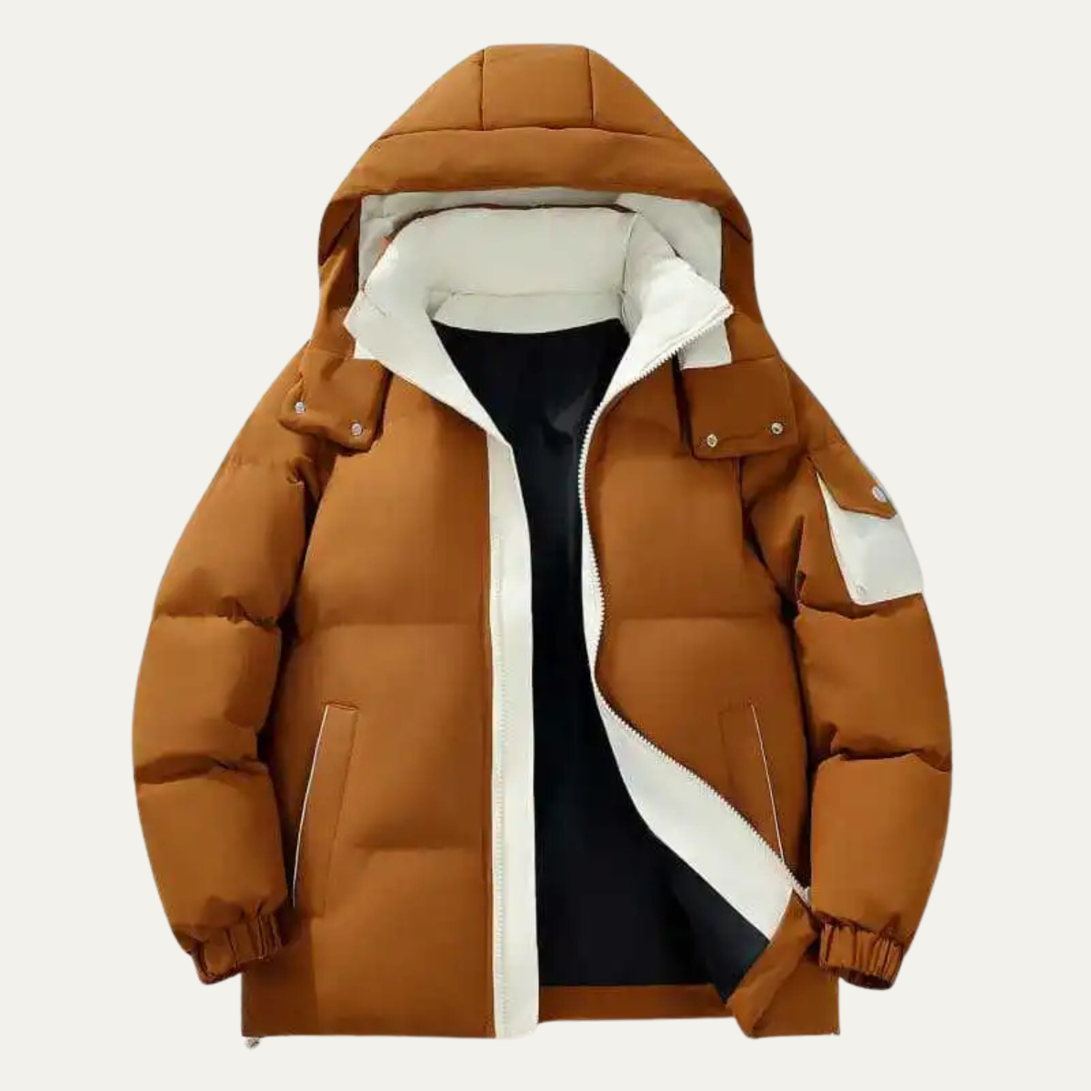 Men's Winter Puffer Snow Jacket Thick Warm Red