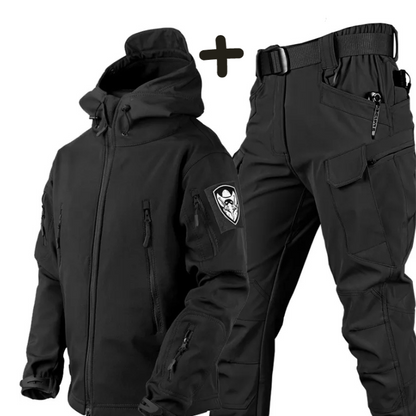 Men's Tactical Hooded Jacket And Cargo Pants Set