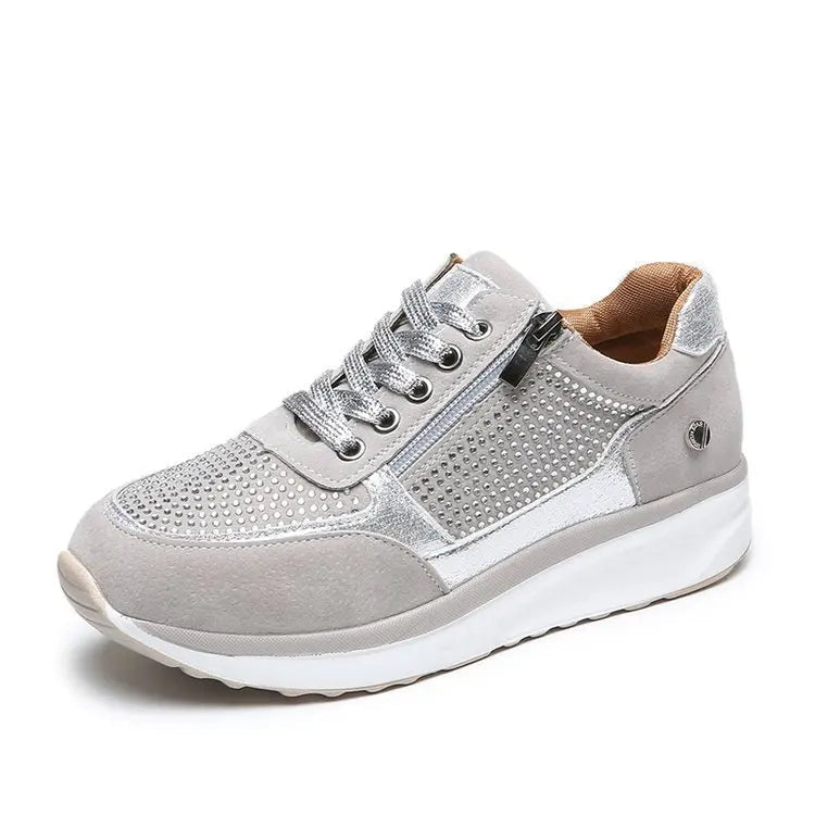 Women's Crystal Sneakers Platform Sole