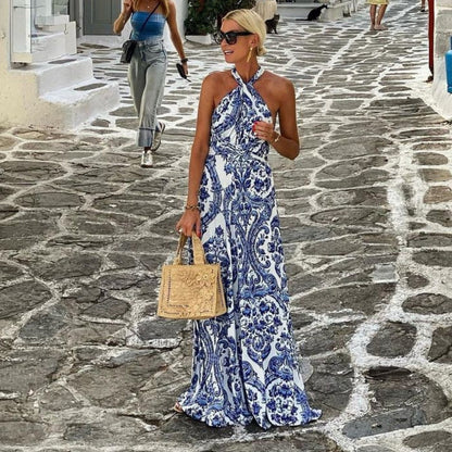 Alyssa Women's Halter Neck Maxi Dress