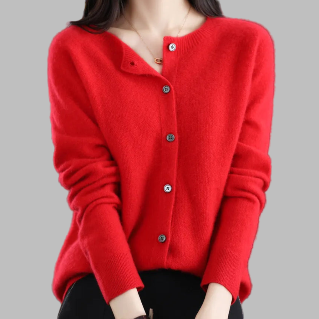 Women's Open Neck Cardigan Sweater