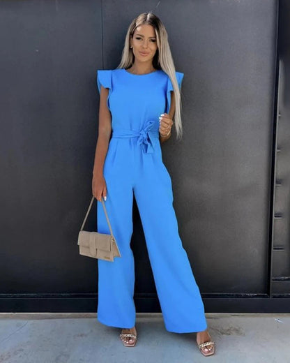 Women's Elegant Jumpsuit Flutter Sleeves
