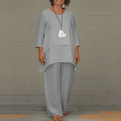 Women's 2-Piece Linen Suit