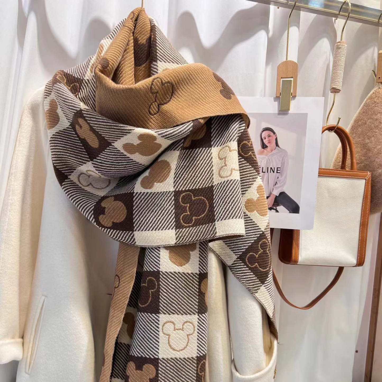 Comfy Plaid Tassel Scarf