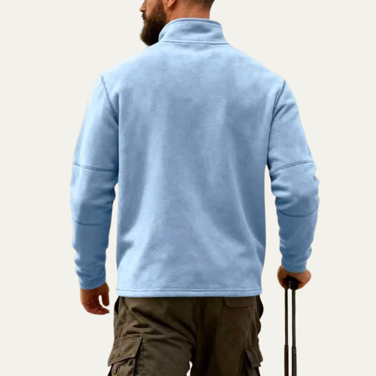 Men's Fleece Quarter Zip Sweater Warm