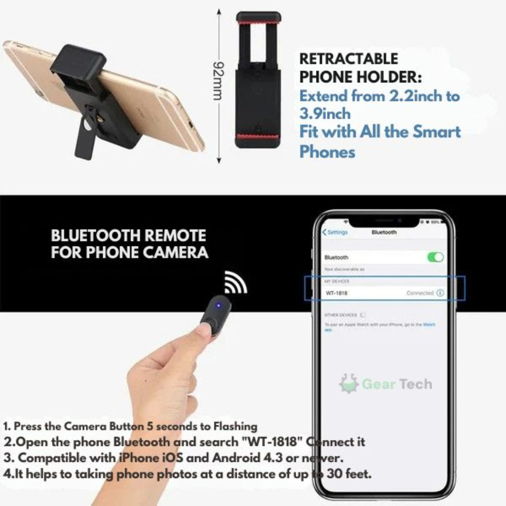 Bluetooth Portable Selfie Tripod