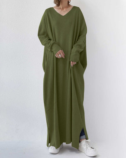 Women's Long Sleeve Maxi Dress Elegant Winter