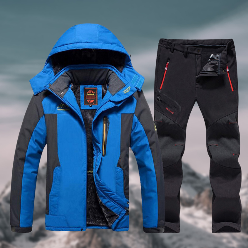 Men's Waterproof Winter Jacket And Pants Set