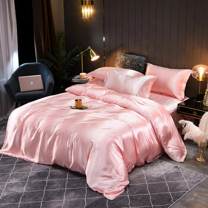 Satin Bedding Set Soft Elegant Design