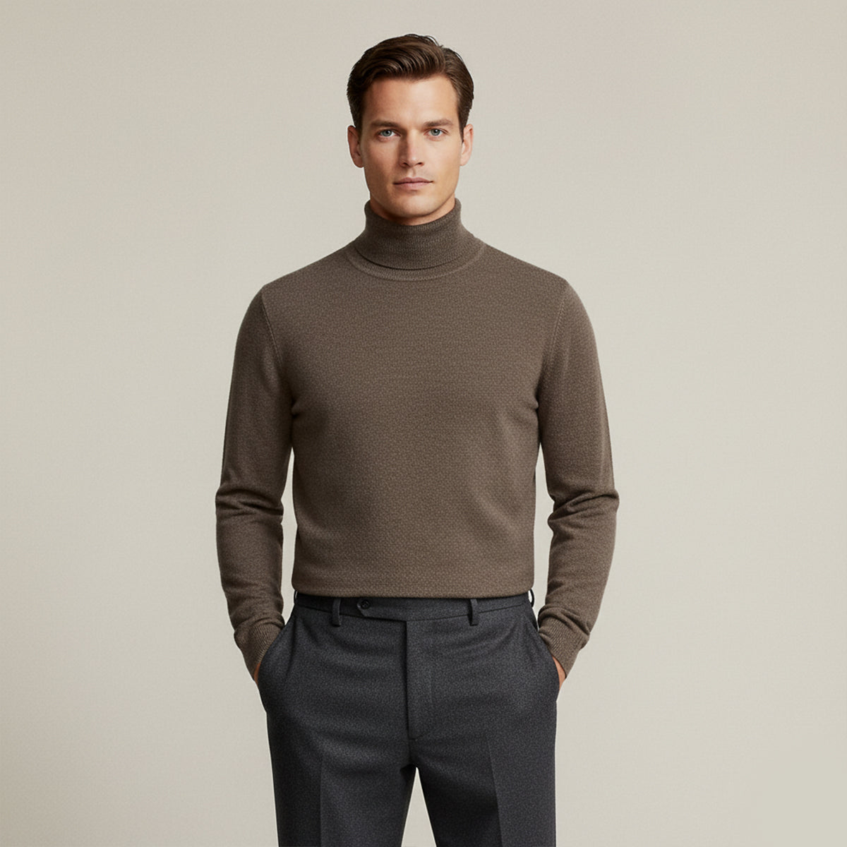Highclere Men's Merino Turtleneck Sweater