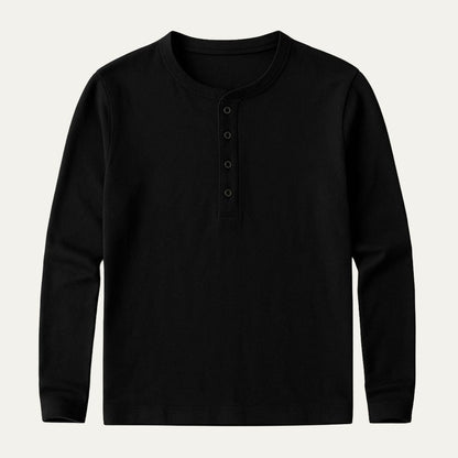 Men's Cotton Long Sleeve Polo Shirt