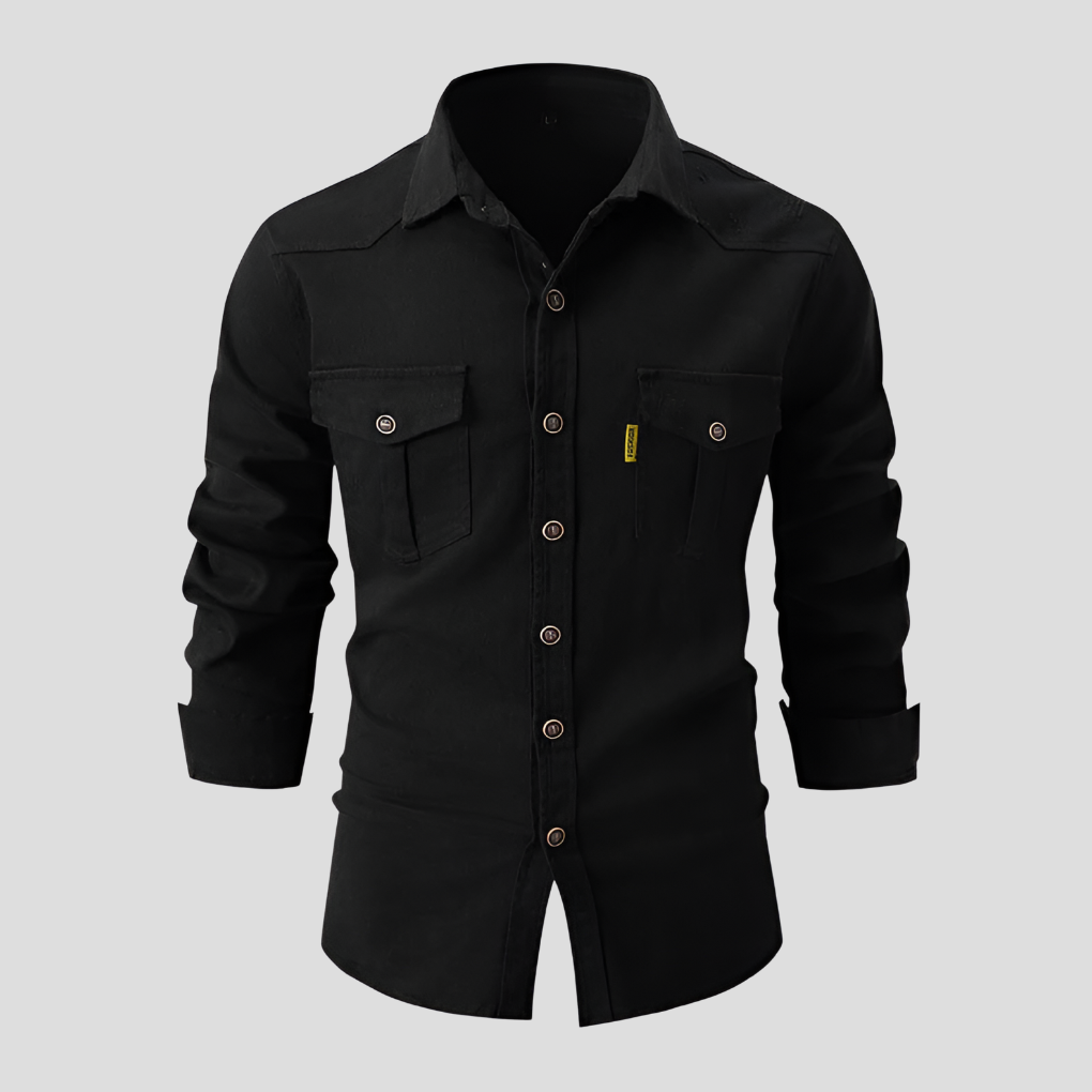 Men's Casual Button Down Shirt Durable Cotton