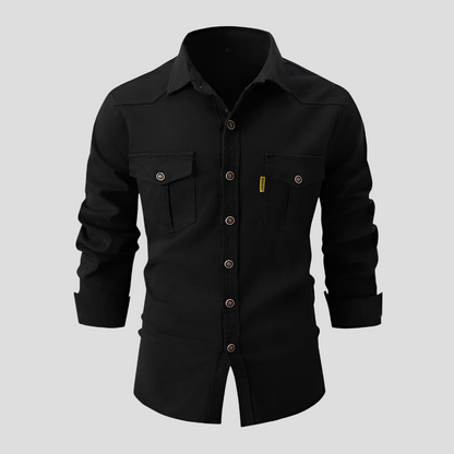 Men's Casual Button Down Shirt Durable Cotton