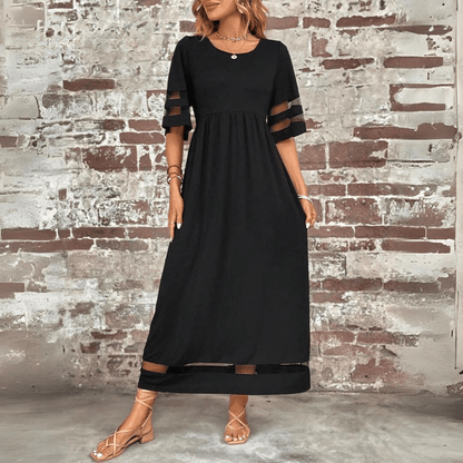 Chic Long Sleeve Evening Maxi Dress