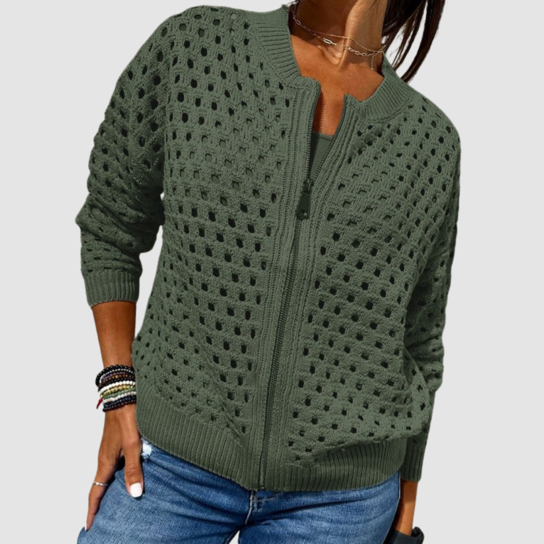 Lightweight Open-Front Sweater Cardigan