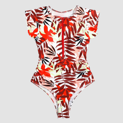 Women's Zipper One Piece Swimsuit
