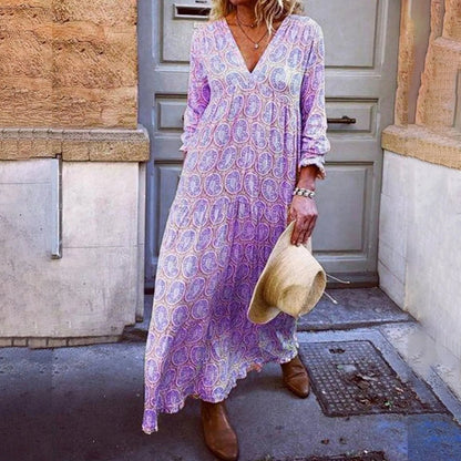 Bohowaves Women's Geometric Maxi Dress