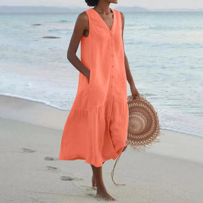 Women's V-Neck Dress Elegant Everyday Wear