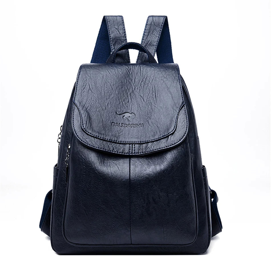 Women's Leather Anti-Theft Backpack