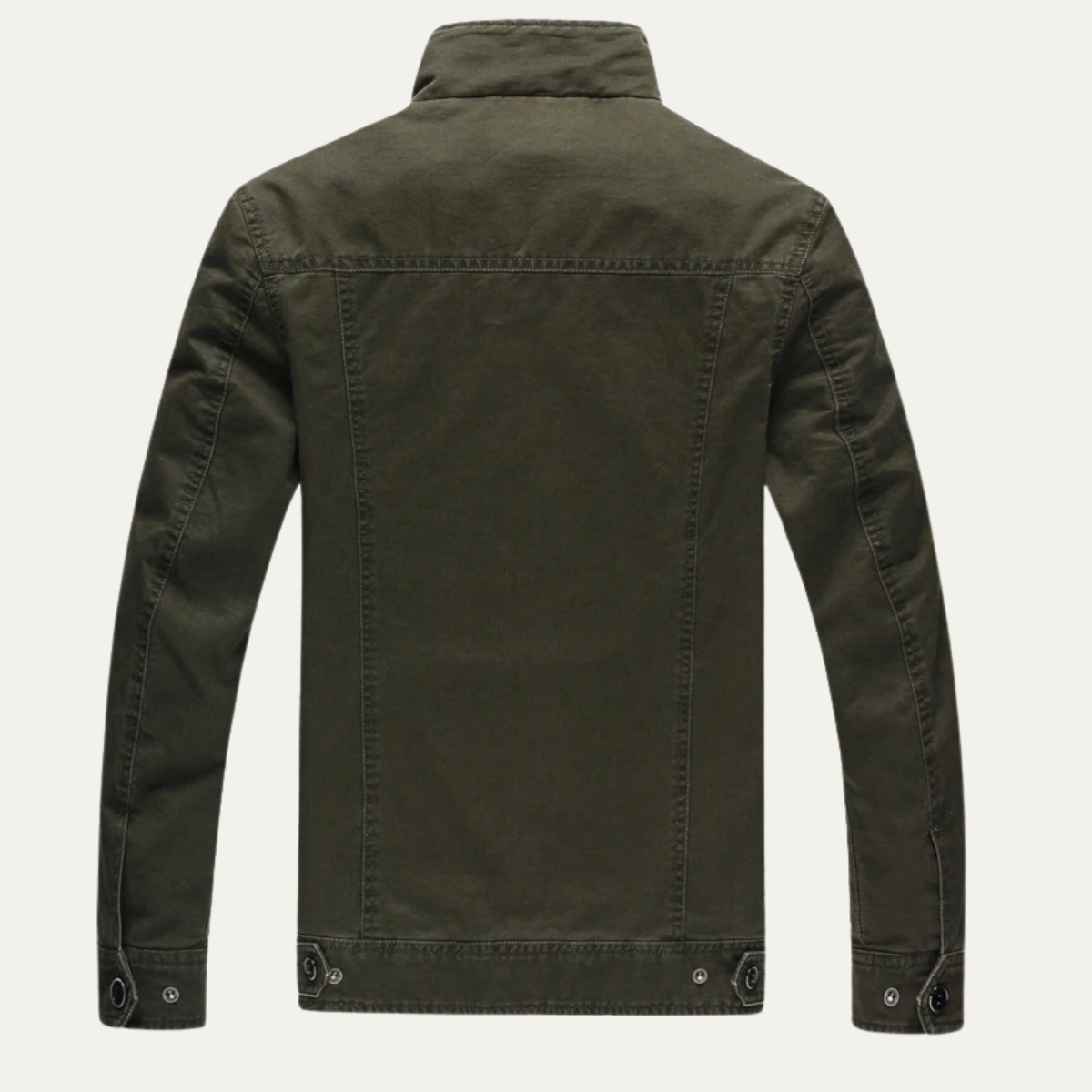 Men's Military Cargo Jacket Stand Collar Olive