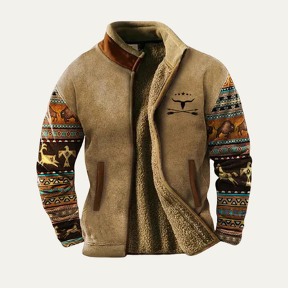 Mens Vintage Sherpa Lined Winter Coat
