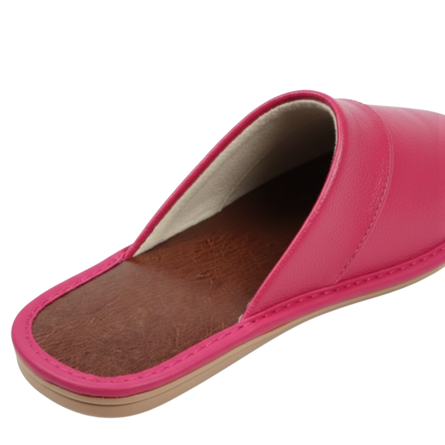 Comfortable Leather and Fabric Home Slippers