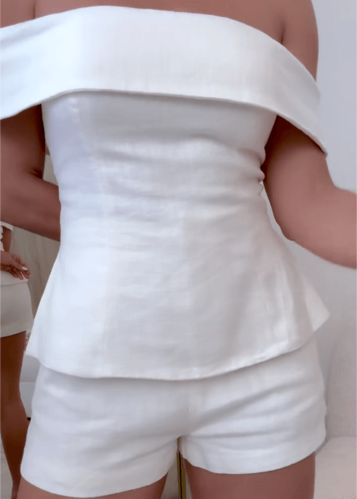 Women's Off Shoulder And Shorts Set