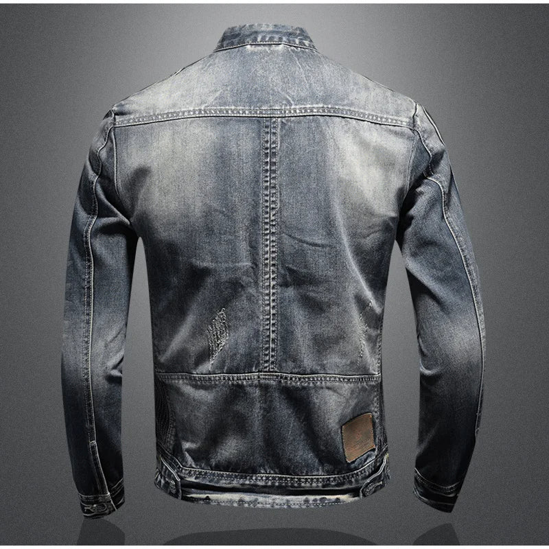 Men's Denim Jacket Set Blue