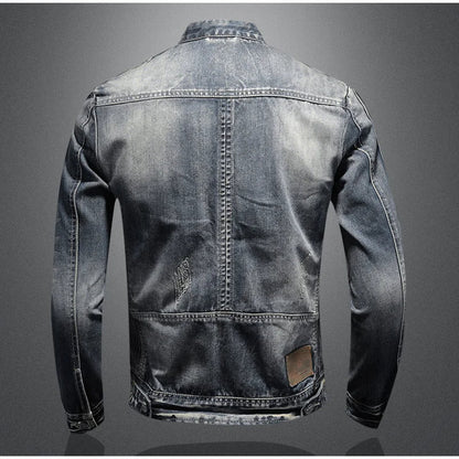 Men's Denim Jacket Set Blue