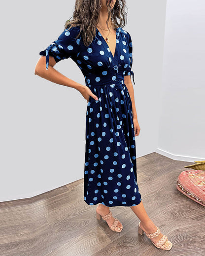 Stylish Dot Pattern Women's Dress